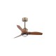Люстра-вентилятор Faro 33428-10 JUST FAN XS LED Old gold/wood fan 81cm, 16 Вт, 709 лм, 3000K