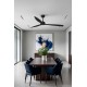 Потолочный вентилятор Faro 33432 JUST FAN XL Matt black fan DC178cm