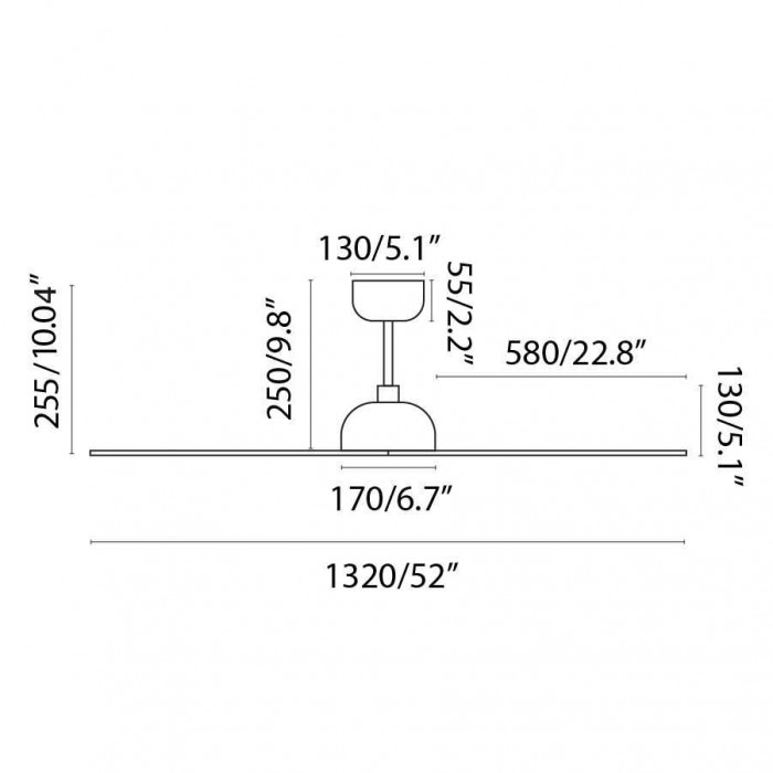 Стельовий вентилятор Faro 33447WT Gotland 1320mm Black 3 Blades Wood Tuya