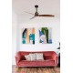 Потолочный вентилятор Faro 33451WW Copper Fan 1280mm Black Blades Wood Dark Wiz