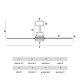 Люстра-вентилятор Faro 33505DCWW Lantau XL 1680 DC Nickel Matt Luz 3 P Pine Wiz