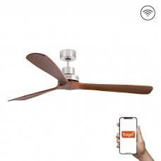 Потолочный вентилятор Faro 33464DCWT Lantau XL 1680 DC Nickel Matt 3 Blades Walnut Tuy