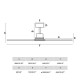 Потолочный вентилятор Faro 33464DCWT Lantau XL 1680 DC Nickel Matt 3 Blades Walnut Tuy