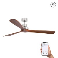 Стельовий вентилятор Faro 33464DCWW Lantau XL 1680 DC Nickel Matt 3 Blades Walnut Wiz