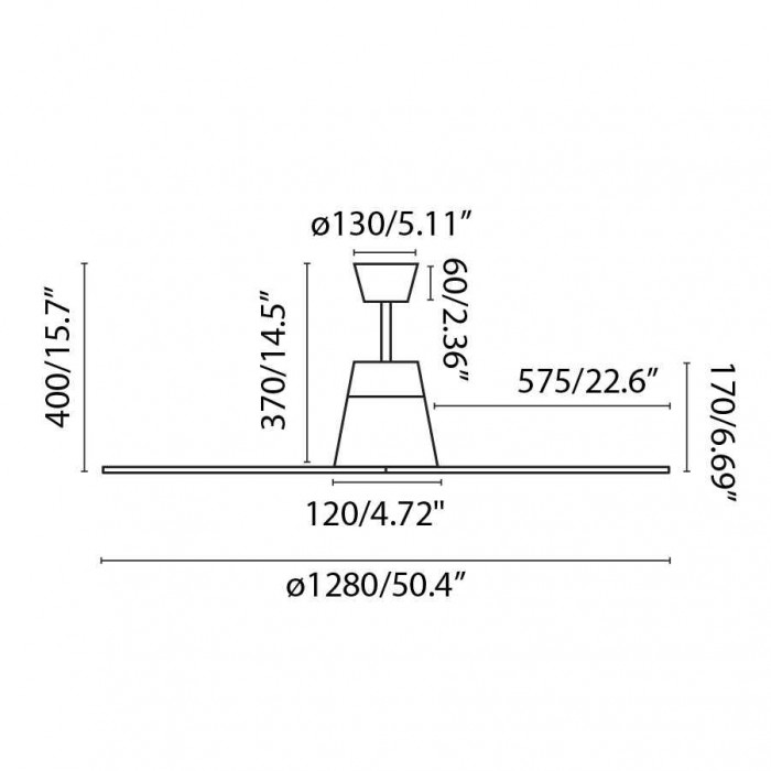 Люстра-вентилятор Faro 33480-14 TYPHOON M LED 10 Вт, 900 лм, 3000K