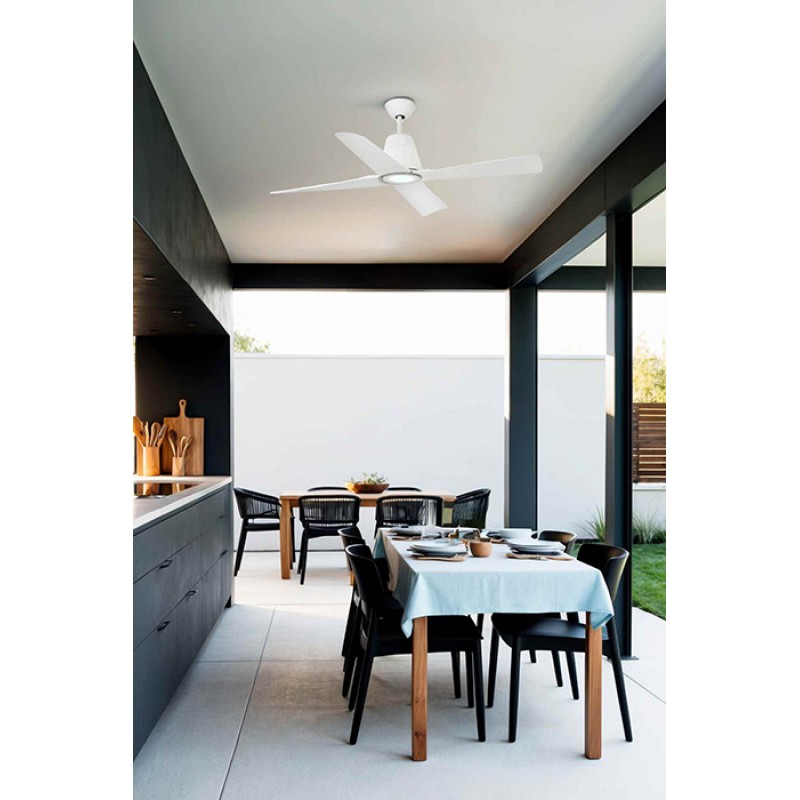 Люстра-вентилятор Faro 33480WW-14 Typhoon 1300mm White 4 Blades 16W 3000K IP44 Wiz