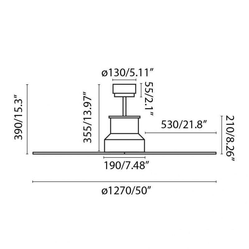 Люстра-вентилятор Faro 33481-7 WINCHE M LED Brown fan with DC motor, 15 Вт, 800 лм, 3000K