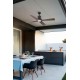 Люстра-вентилятор Faro 33481WW-7 Winche 1300mm DC Black Mat 4P Brown IP44 19W Wiz