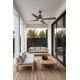 Люстра-вентилятор Faro 33490-16 TYPHOON M LED Brown fan with DC motor, 19 Вт, 900 лм, 3000K