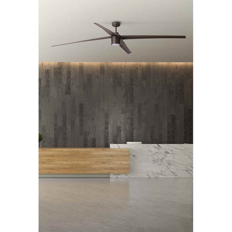 Люстра-вентилятор Faro 33495 ATTOS XL LED Brown fan with DC motor, 18 Вт, 1200 лм, 2700K/1000lm - 3300/1100lm - 4600K/1200lm