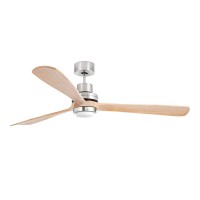 Потолочный вентилятор Faro 33505DC LANTAU XL LED Matt Nickel/pine fan with DC motor, 15 Вт, 900 лм, 3000K