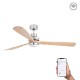 Люстра-вентилятор Faro 33505DCWW Lantau XL 1680 DC Nickel Matt Luz 3 P Pine Wiz