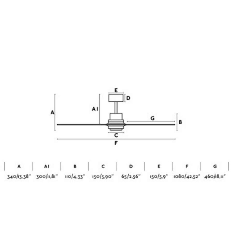 Потолочный вентилятор Faro 33517DC MINI LANTAU S Matt black fan with DC motor