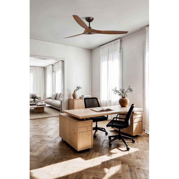 Потолочный вентилятор Faro 33511 MOREA L Brown fan with DC motor