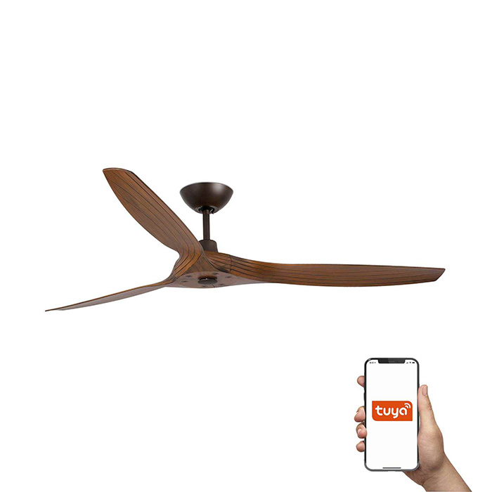 Потолочный вентилятор Faro 33511WT Morea 1520mm Brown 3 Blades Walnut Dark Tuya