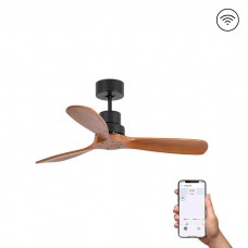 Потолочный вентилятор Faro 33517DCWW Mini Lantau S DC 1070 Black Matt 3P Walnut Wiz