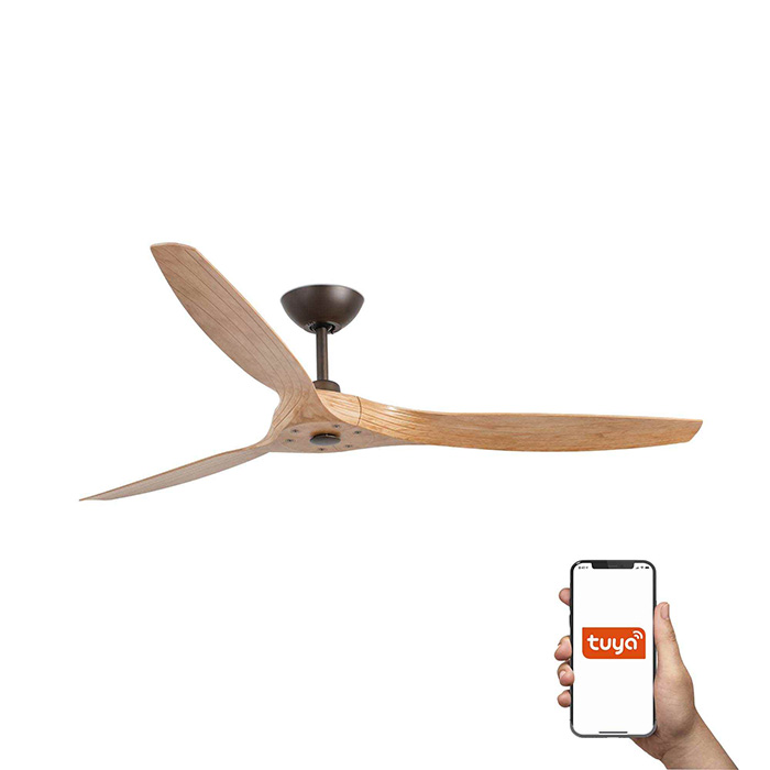 Потолочный вентилятор Faro 33519WT Morea 1520mm Brown 3 Blades Maple Tuya
