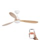 Люстра-вентилятор Faro 33524WT Poros 1320mm White 3 Blades 19W LED 2700K Tuya