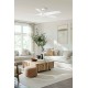 Люстра-вентилятор Faro 33548WW Cocos 1370mm White 5 Blades LED 20W Wiz