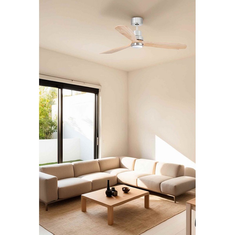 Люстра-вентилятор Faro 33560DCWT Lantau L DC1320 Niq Mat 3 Blades Pine LED 15W Tuy