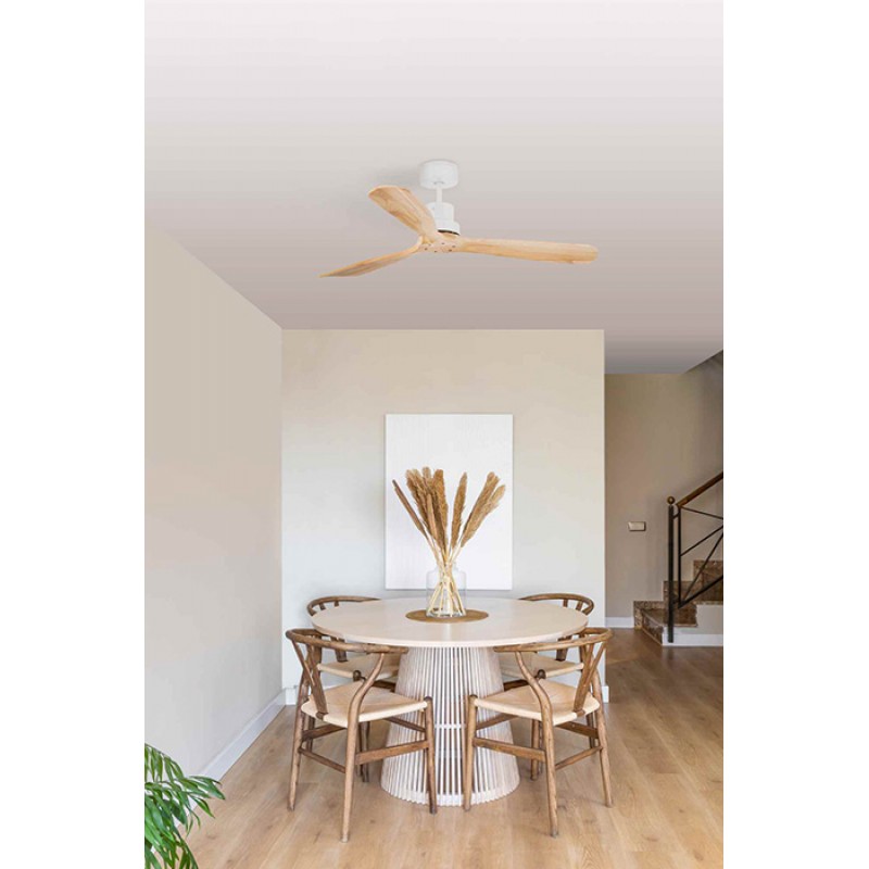 Потолочный вентилятор Faro 33561DC LANTAU L White/pine fan with DC motor