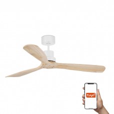 Потолочный вентилятор Faro 33561DCWT Lantau L DC 1320 White 3 Blades Pine Tuya