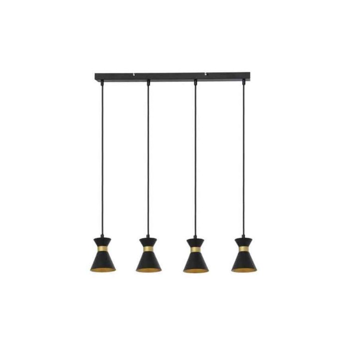 Підвісний світильник, люстра Reality 335704-02 Breda E14 4x40W IP20 Чорний