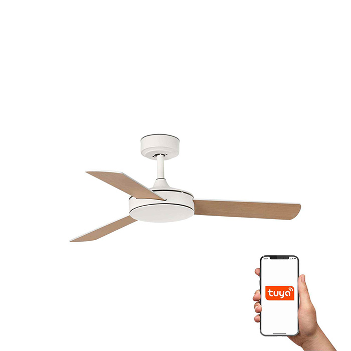 Стельовий вентилятор Faro 33603DCWT Mini Mallorca DC 1060 White 3 P Wht.mpl Tuya