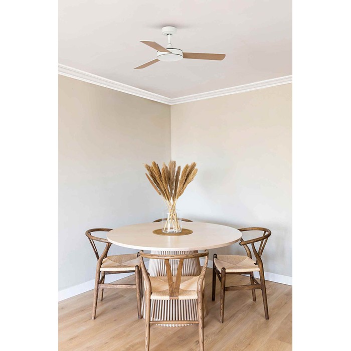 Стельовий вентилятор Faro 33603DCWT Mini Mallorca DC 1060 White 3 P Wht.mpl Tuya