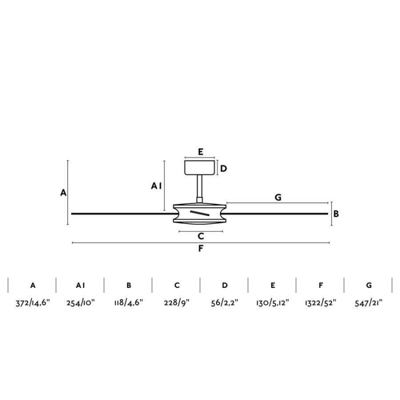 Стельовий вентилятор Faro 33724 POLEA L Brown fan with DC motor