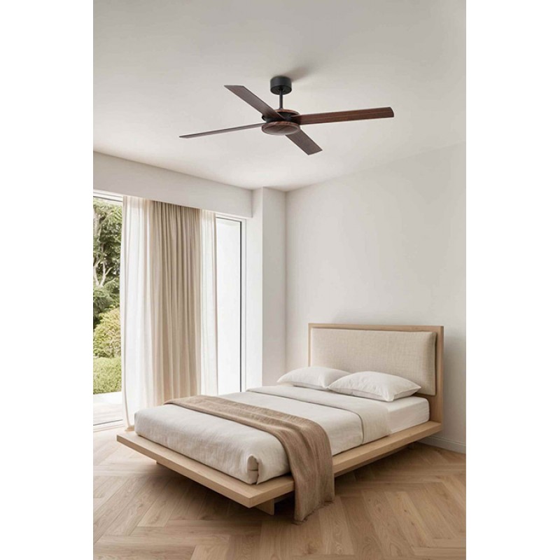 Стельовий вентилятор Faro 33724 POLEA L Brown fan with DC motor
