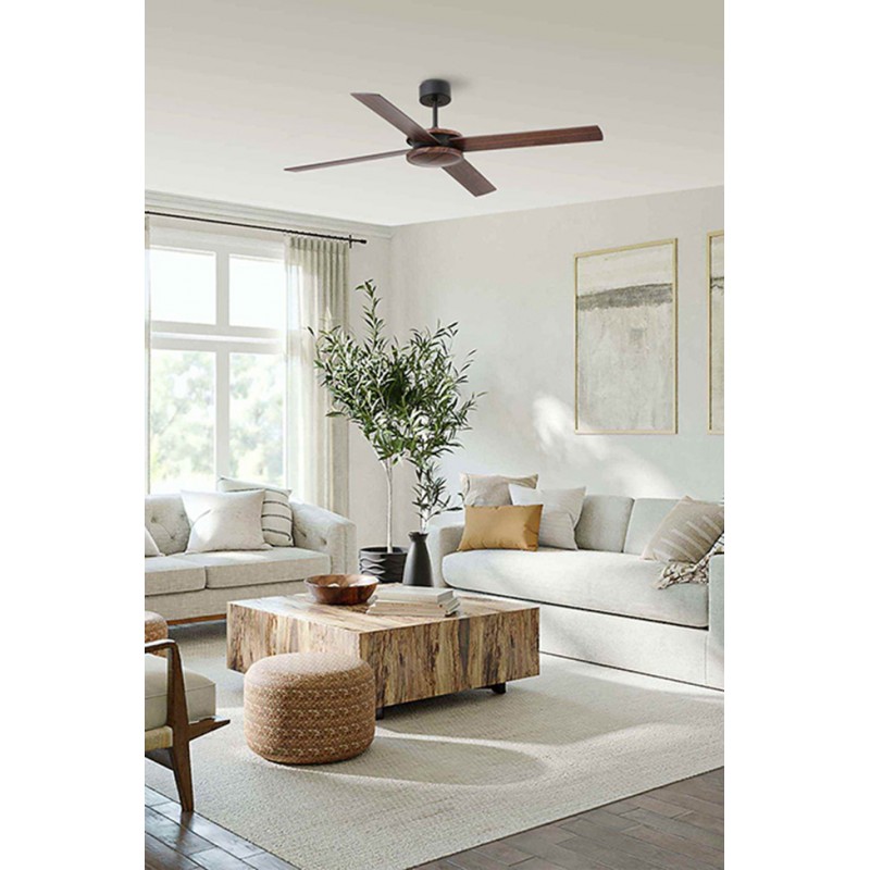 Потолочный вентилятор Faro 33724WW Polea 1320mm Brown 4 Blades Wiz