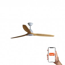 Люстра-вентилятор Faro 33727DCWT Alo DC 1520mm White 3 Blades Wood 20W CCT Tuya