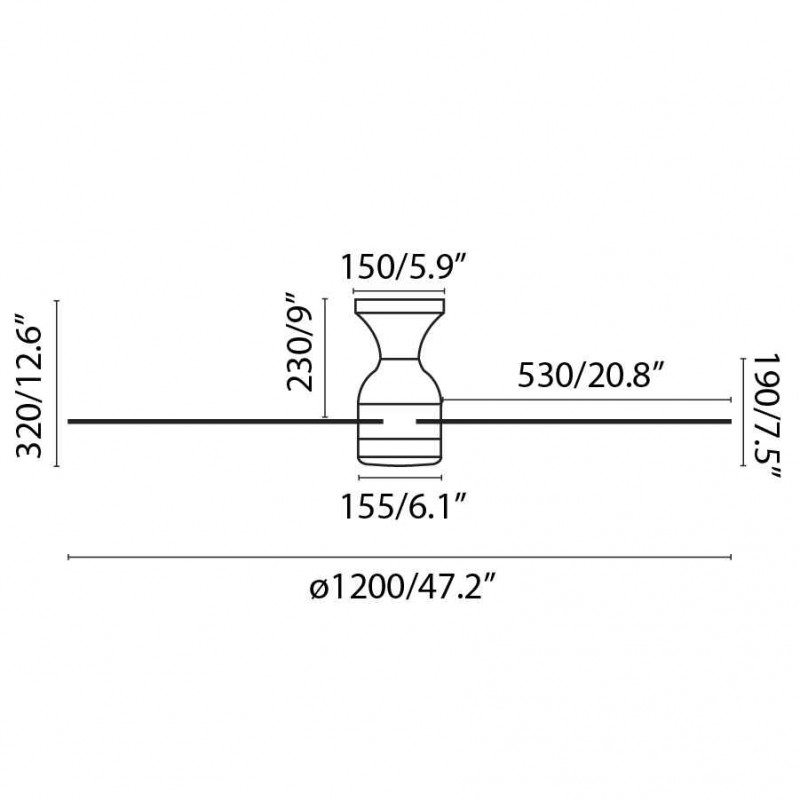 Люстра-вентилятор Faro 33756 FRASER M LED White fan, 16 Вт, 850 лм, 3000K