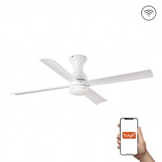Люстра-вентилятор Faro 33756WT Fraser 1200mm White 4 Blades LED 16W Tuya