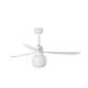 Люстра-вентилятор Faro 33760-25 AMELIA L BALL LED White fan, 20 Вт, 1056 лм, 2700K