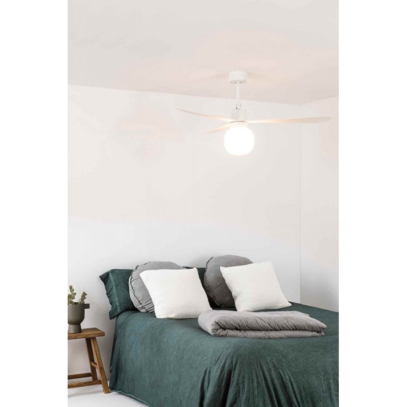 Люстра-вентилятор Faro 33760-25 AMELIA L BALL LED White fan, 20 Вт, 1056 лм, 2700K