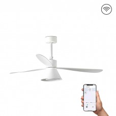 Люстра-вентилятор Faro 33760WW-22 Amelia 1320mm White 3 Blades Cone 20W CCT Dim Wiz