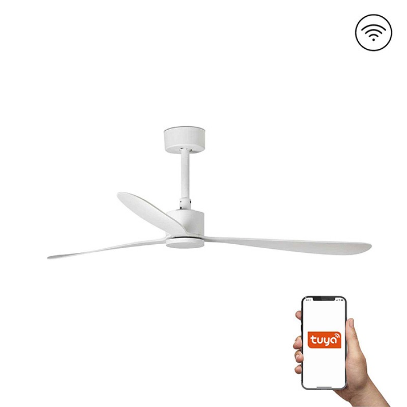 Потолочный вентилятор Faro 33760WT Amelia 1320mm White 3 Blades White Tuya