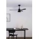 Люстра-вентилятор Faro 33761WW-23 Amelia 1320mm Black 3 Blades Cone 20W CCT Dim Wiz