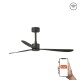 Потолочный вентилятор Faro 33761WT Amelia 1320mm Black 3 Blades Black Tuya