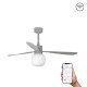 Люстра-вентилятор Faro 33762WT-27 Amelia 1320mm Gray 3 Blades Ball 20W 2700K Tuya