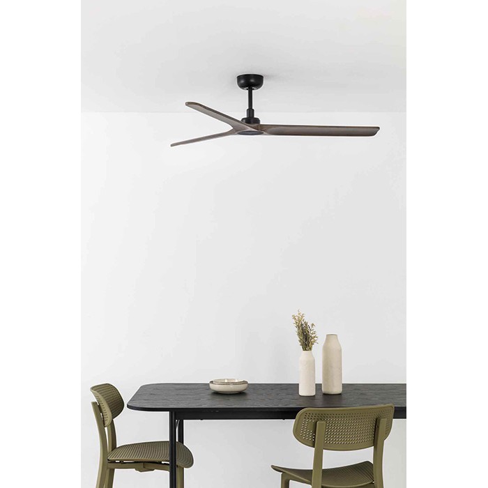 Потолочный вентилятор Faro 33809WT Heywood L 1320mm Black 3 Blades Wood Dark Tuya