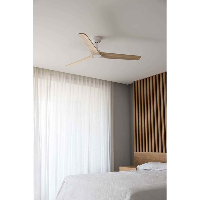 Потолочный вентилятор Faro 33810 HEYWOOD M White/light wood fan with DC motor