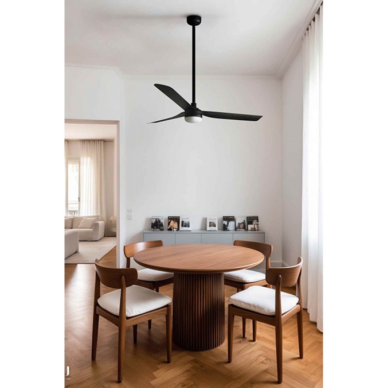 Люстра-вентилятор Faro 33815WT-21 Punt 1300mm Black 3 Blades Black LED 18W Tuya