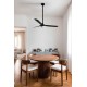 Люстра-вентилятор Faro 33815WT-21 Punt 1300mm Black 3 Blades Black LED 18W Tuya
