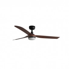 Люстра-вентилятор Faro 33817WT-21 Punt 1300mm Black 3 Blades Wood Dark 18W Tuya