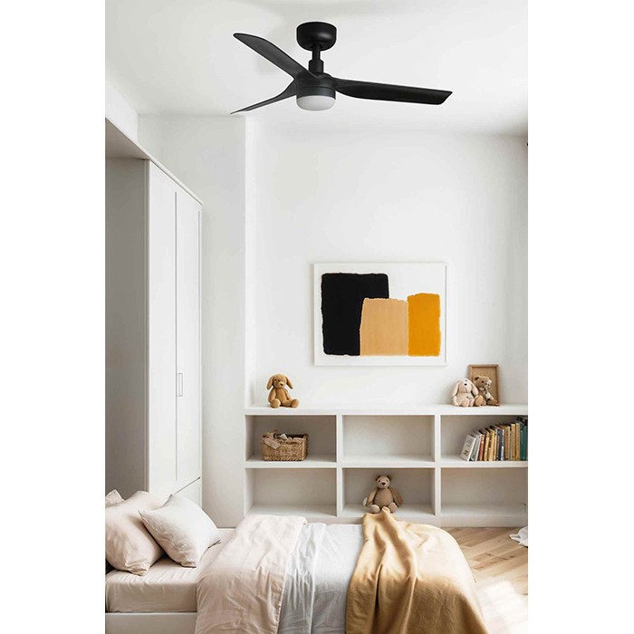 Люстра-вентилятор Faro 33822WT-1TW Mini Punt S 900 Black 3 Blades Black 10W Tuya