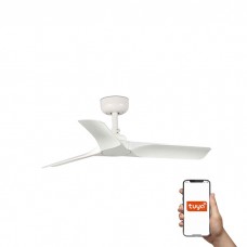 Потолочный вентилятор Faro 33824WT Hey S 900mm White 3 Blades White Tuya