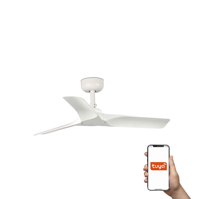 Стельовий вентилятор Faro 33824WT Hey S 900mm White 3 Blades White Tuya